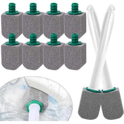 Lot de 10 pierres ponce WC avec manche pour toilette piscine (1/5)