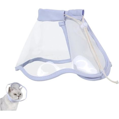 Collerette pour Chat - Réglable - Violet - Anti Léchage - Conception Confortable - PVC Durable