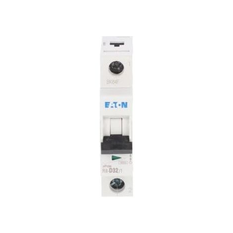 Interruttore Eaton pl6-d32/1 32A capacità 6kA
