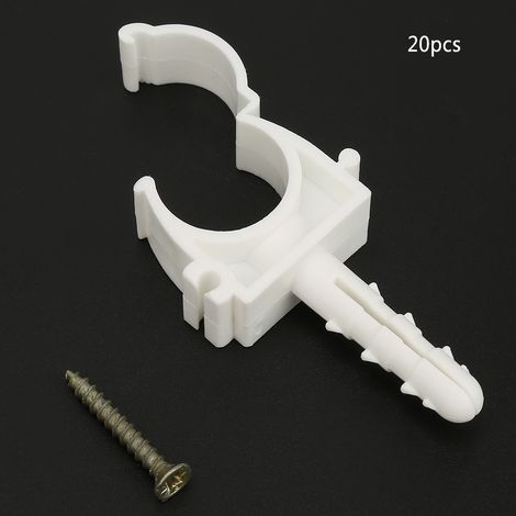 Support de fixation en U pour tube et tuyau, collier de maintien avec vis, 25mm, clips de support robustes pour plomberie (1/4)