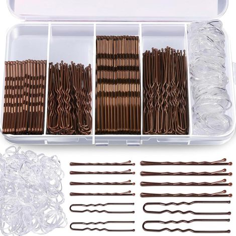 Lot de 300 épingles à cheveux pinces chignon métal femme salon coiffure (1/4)