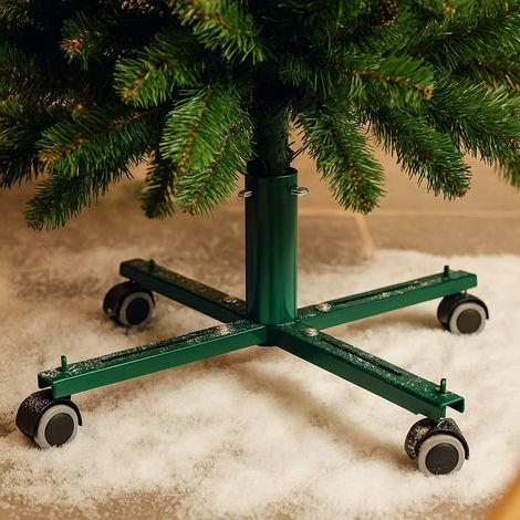 Base Albero di Natale Universale con Ruote Supporto Versatile Regolabile Verde (1/4)