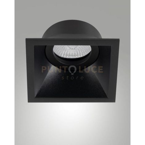 TOODLE FARETTO ATTACCO GU10 QUADRATO  NERO ORIENTABILE 9,3CM