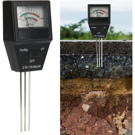 3-in-1 Bodenmessgerät mit großem Display: pH-Meter, Hygrometer und Luxmeter. (1/5)