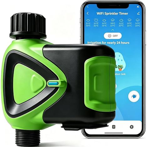 WiFi Watering Computer: Smart Watering Timer with App, Rain Timer, Automatic Watering Timer for Garden and Balcony, Compatible with and Assistant (1/5)