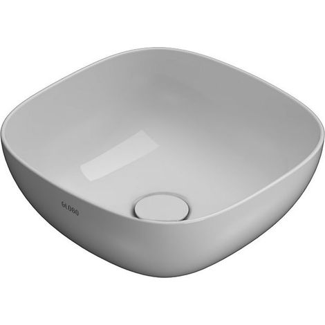 38x38 cm Globo T-EDGE Le Ciotole Keramik-Waschtisch B6Q38BI Weiß - Keramik (1/3)