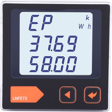 Compteur électrique numérique triphasé multifonction LNFE73, testeur intelligent LCD de puissance avec écran digital, mesure de tension et courant, appareil de contrôle énergétique pour tableau électr (1/5)