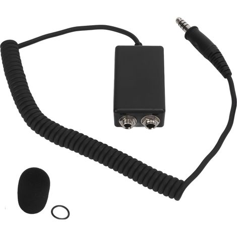 Adaptateur universel de câble de casque d'aviation, 150cm/59,06 pouces, connecteur U174 mâle vers GA Framale pour hélicoptère