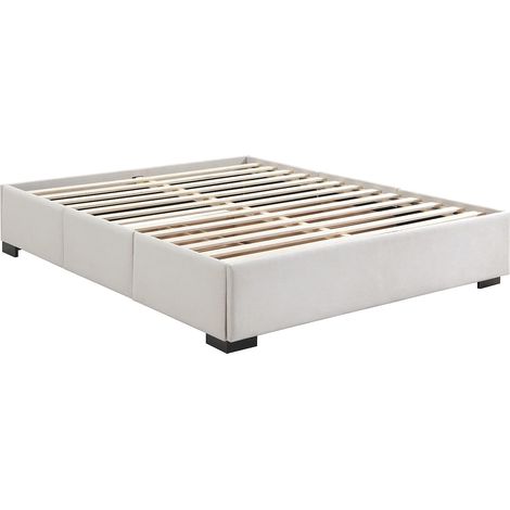 Rete con cassetti 140 x 190 cm - Tessuto beige - KOLANE di YSMÉE (1/5)