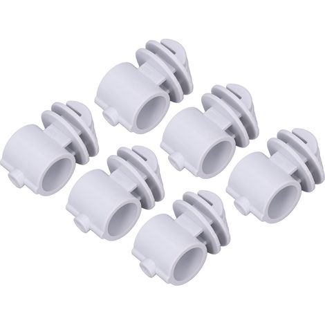 Lot de 50 vis isolantes de 2,1 cm pour système de grille à impulsions, accessoires pour tige de support de clôture électronique, gris. (1/5)