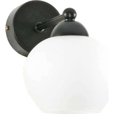 Aplique de pared negro con pantalla blanca salvatore negro 11-593 (1/2)