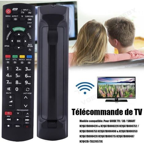 Remplacement de Télécommande de TV pour les téléviseurs intelligents Panasonic (1/4)