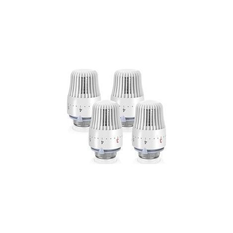 M30 X 1,5, blanc, robinet thermostatique de radiateur : 4 pièces tête de radiateur thermostatique, thermostat de radiateur, thermostat (1/4)