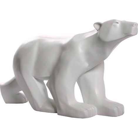 Statue ours blanc François Pompon 65 cm – Résine – Hauteur 34.5 cm – Profondeur 19 cm – Design moderne et élégant (1/2)