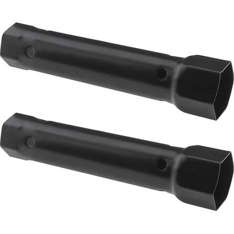 2pcs Robinet Clé à Douille Robinet en Métal Clé à Pipe Installation et Réparation de Robinet Outils à Main 34mm et 40mm de Diamètre 200mm de Longueur, Noir (1/5)