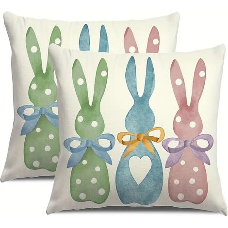 Filiyano-Housse de coussin de Noël ou de Pâques pour voiture, canapé ou bureau, style nordique, en lin (sans garniture), 5 x 45 cm (1/5)