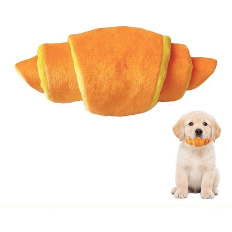 Jouet en Peluche pour Chien en Forme de Croissant Jouet Sonore Interactif avec Sifflet Intégré et Poche de Sniffing Cachée Balle d'Entraînement Stimulante pour Chiots et Petits Chiens (1/5)