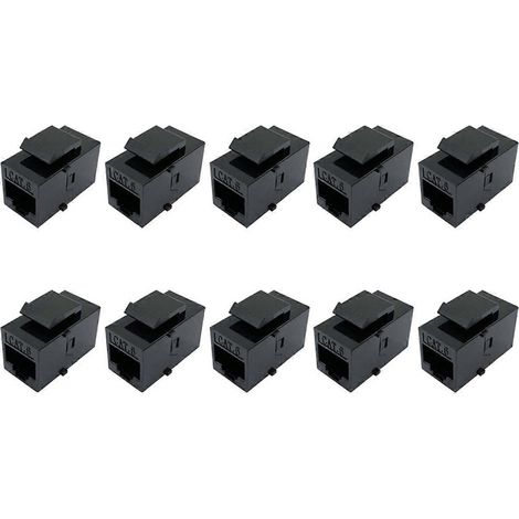 Connecteur Keystone RJ45 Cat6, connecteur Keystone UTP droit, Cat6, 10 pièces. (1/5)