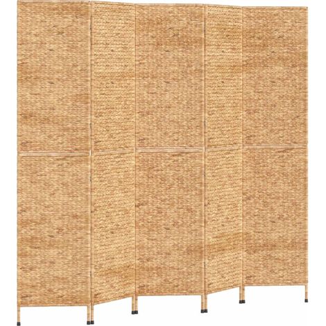 Room Divider 5-Panel 205x180 cm Water Hyacinth vidaXL