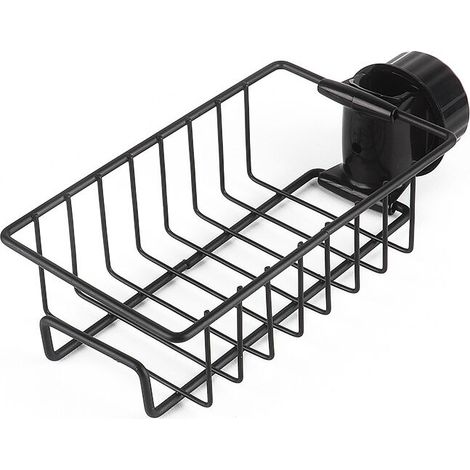 Vtizikl Étagère de rangement pour évier de robinet en acier inoxydable, noir