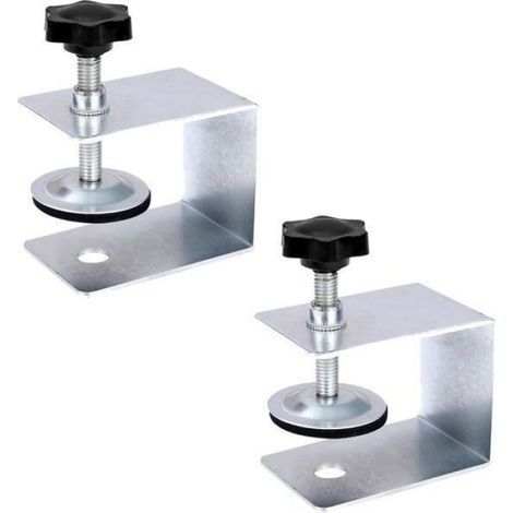 Pince De Tiroir - Acier Inoxydable - Pour Installation De Façades De Tiroirs En Bois Ou Panneaux - Lot De 2 (1/5)