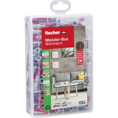 PÊCHEURS 535971 MEISTER LOT DE BOX DUO POWER, CHEVILLES UNIVERSELLES DE CHEVILLES, 132 (1/5)