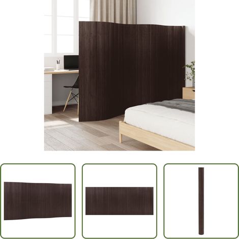 Bambou - Cloison de séparation marron foncé largeur 400 cm hauteur 165 cm bambou (1/5)
