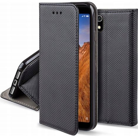 Étui pour Samsung J6 2018, étui magnétique fermé de type livre intelligent, noir et verre. (1/5)