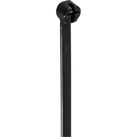 TRU COMPONENTS TC-12814192 Fascetta per cavi 300 mm 4.8 mm Nero con linguetta metallica, Resistente ai raggi UV 100 pz. (1/2)
