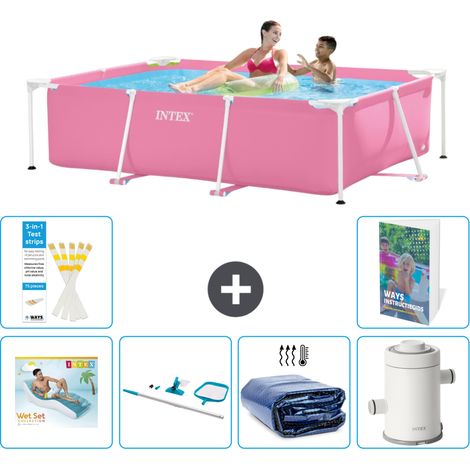 Intex Piscina con estructura Rectangular - 220x150x60 cm - 7-piezas  S96
