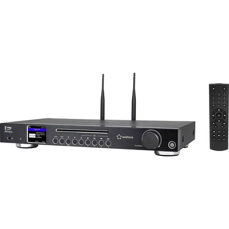 Renkforce RF-DAB-IR1702 CD-Radio Internet DAB+, FM, Internet CD, Bluetooth, DLNA, WLAN, Internetradio incl. telecomando