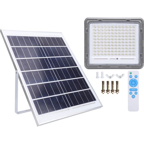 Projecteur Solaire LED C400 600 LEDs IP66 Étanche Panneau Monocristallin Câble 4m Éclairage Extérieur Puissant pour Jardin Terrasse Garage (1/5)