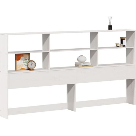 Maison Exclusive - Testiera con Ripiani Bianca 180 cm in Legno Massello di Pino