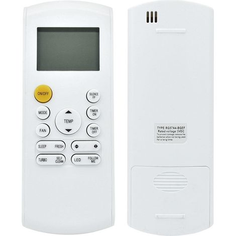 Télécommande de remplacement pour climatiseur avec rétroéclairage LED pour RG57B1 BGE RG57B2 BGE RG57B BGE RG57 BGE RG57A BGE RG57A6 (1/4)