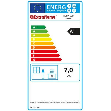 Extraflame – Poêle à granulés étanche 7 kW – Ventilation désactivable – Sortie des fumées arrière – Volume de chauffe 200 m3 – Classe énergétique A+