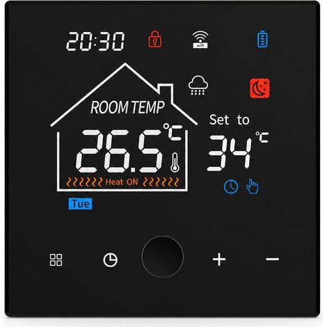 Thermostat WiFi K3 programmable pour chaudière à gaz, montage en saillie, alimenté par piles (1/5)