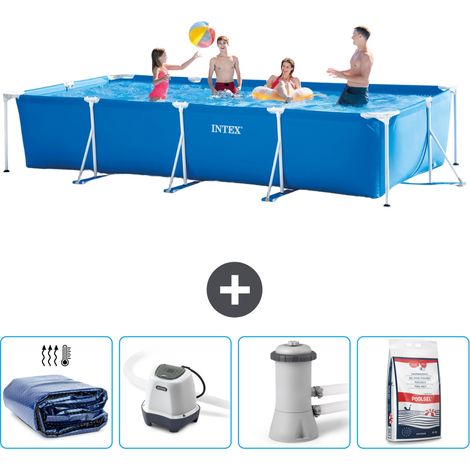 Intex Piscine Tubulaire Rectangulaire - 450x220x84 cm - 5-pièces SCB54