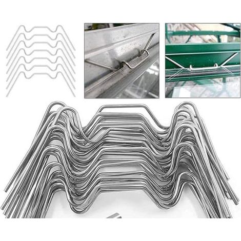 Lot de 25 pinces de fixation pour vitres de serre S (1/5)