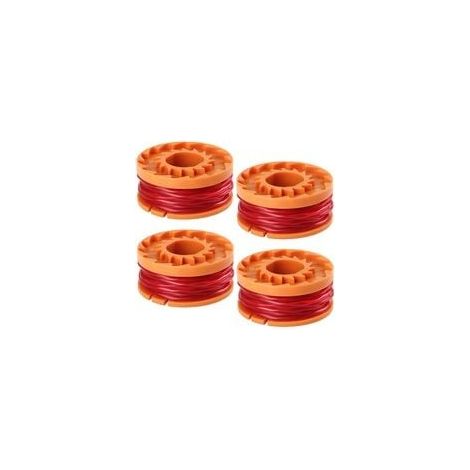 Worx WA0010 3 m Trimmerfaden für Freischneider/Kantenschneider – 4er-Pack – für WG150, WG151, WG152, WG155, WG165, WG166, WG160, WG167, WG175, Garten, Rasen, Zubehör, Pflege