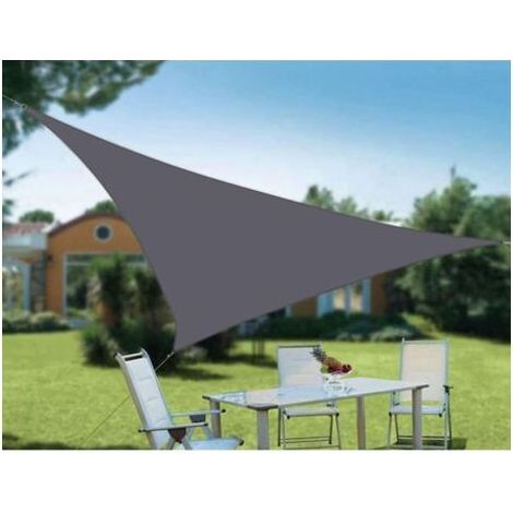 Voile d'ombrage triangulaire anti-UV à 98 % pour jardin extérieur - 3 x 3 x 3 m (1/5)
