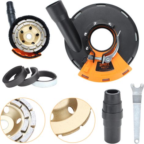 Wolketon Capot d’aspiration pour meuleuse d’angle 125 mm – Hotte d’extraction de poussière universelle pour meulage (1/5)