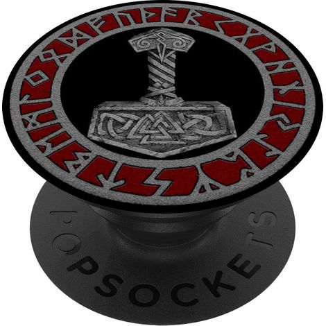 Marteau de Thor mythologie nordique viking germanic runes PopSockets PopGrip Interchangeable (1/5)