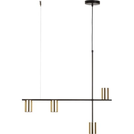 Suspension moderne noir/or 4 spots GU10 Vendo Sigma (1/2)