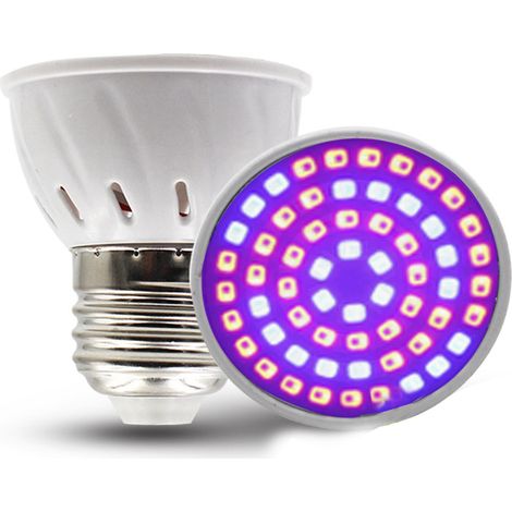 Ampoule Led Croissance Plantes E27 E14 - Spectre Complet Pour Photosynthèse - Serre Jardin Intérieur Hydroponie - 1 Pièce (1/2)