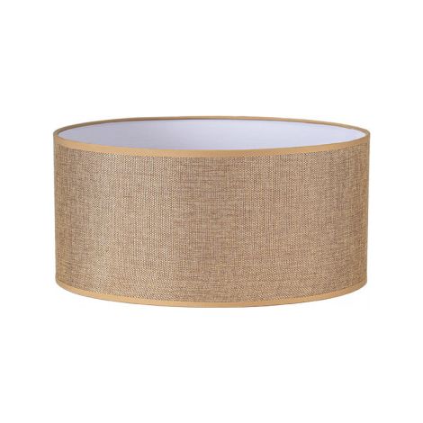 Pantalla Cilindrica Jin E27 Marron 40Dx40dx21h Cm  Tejido Saco-yute