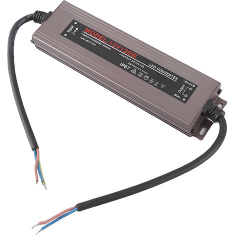 Alimentation LED étanche IP67 12V 400W transformateur secteur aluminium robuste pour éclairage extérieur et enseigne lumineuse (1/5)