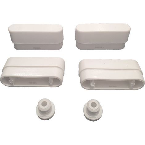 Kit 6 pezzi paracolpi PAR011 mix bianchi in plastica per Copriwater sedile Wc (1/2)