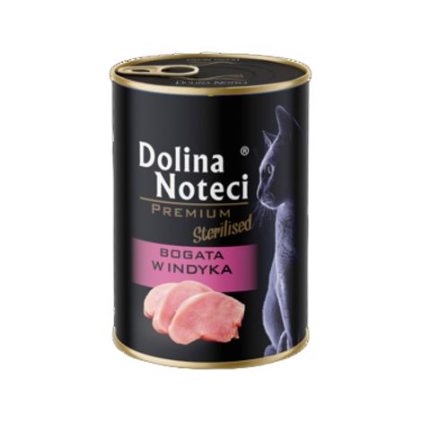 Dolina Noteci Premium, cibo umido per gatti sterilizzati, lattina al tacchino, 400 g