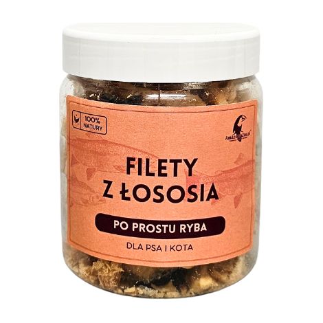 Filetti di salmone liofilizzati 110 g per cani e gatti Acidi grassi Omega 3 Allergie alimentari SAPORE SANO (1/2)