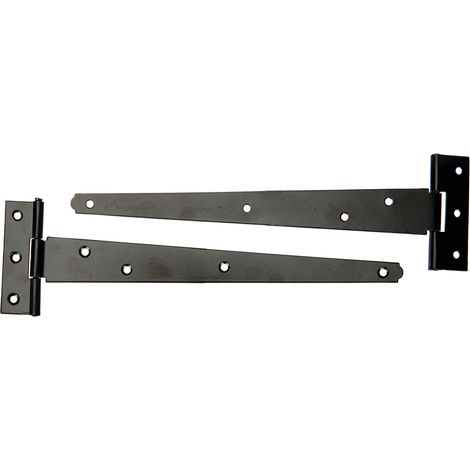Bulk Hardware BH01988 Cerniera a T per Carichi Leggeri, 250 mm, Nero, Set di 2